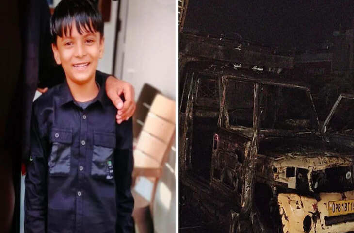 भरतपुर में बिजली विभाग की गाड़ी से टकराई स्कूटी, 9 साल से बच्चे की दर्दनाक मौत, लोगों ने बोलेरो में लगाई आग