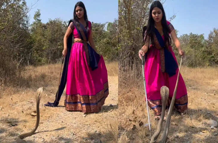 कोबरा के सामने स्टाइल में पहुंची लड़की, अगले ही पल हुआ ऐसा हादसा कि वीडियो देखकर आप भी रह जाएंगे दंग&nbsp;