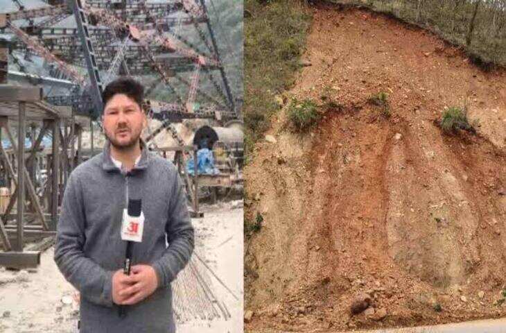 चारधाम यात्रा के बीच सिरोहबगड़ में पहाड़ टूटा, 5 किमी लंबा जाम; जान जोखिम में डालकर सफर कर रहे यात्री