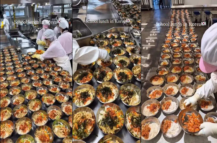 दक्षिण कोरिया के स्कूल का लंच वीडियो वायरल, थाली देखकर लोग रह गए हैरान