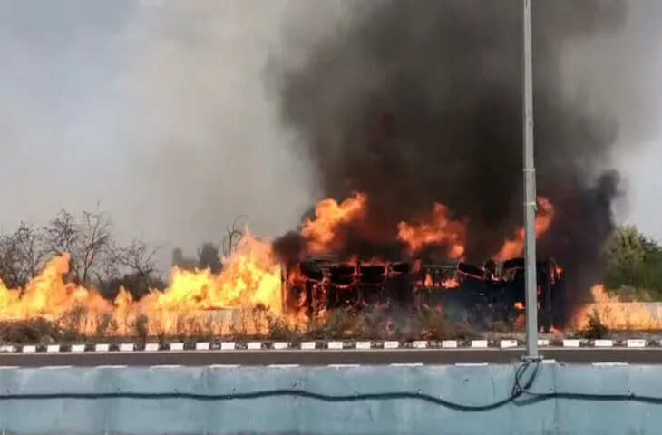 जालोर में भीषण हादसा: तेल टैंकर पलटने के बाद लगी आग, एक की मौत