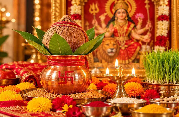 नवरात्रि में घट स्थापना के कलश पर कलावा क्यों बांधते हैं? जानें इसका धार्मिक महत्व