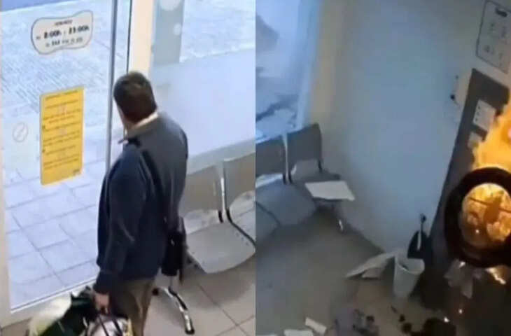 लॉन्ड्रोमैट में बाल-बाल बची जान, कुछ सेकंड बाद मशीन में धमाका, वीडियो वायरल