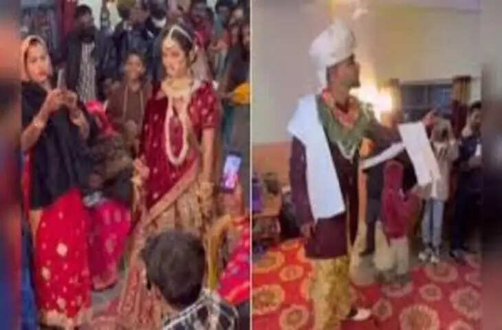 डांस के लिए जिद कर रही दुल्हन को दूल्हे ने घुमाकर फेंका, खुशियों में अचानक मची सनसनी, वीडियो वायरल