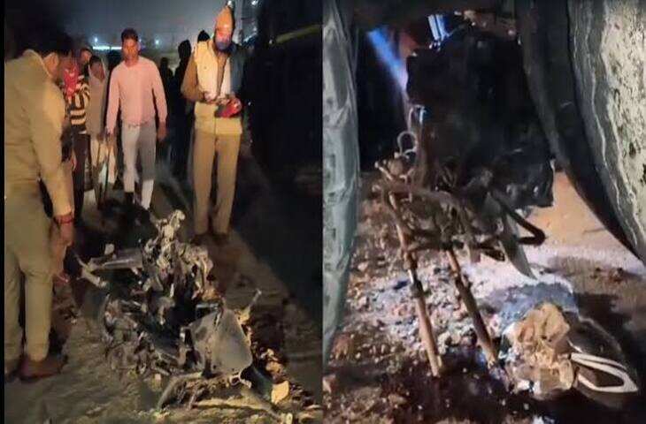 कार से टकराया नशे में धुत बाइक सवार, ALTO पर चढ़कर बैठा, खूब काटा बवाल, देखें वीडियो