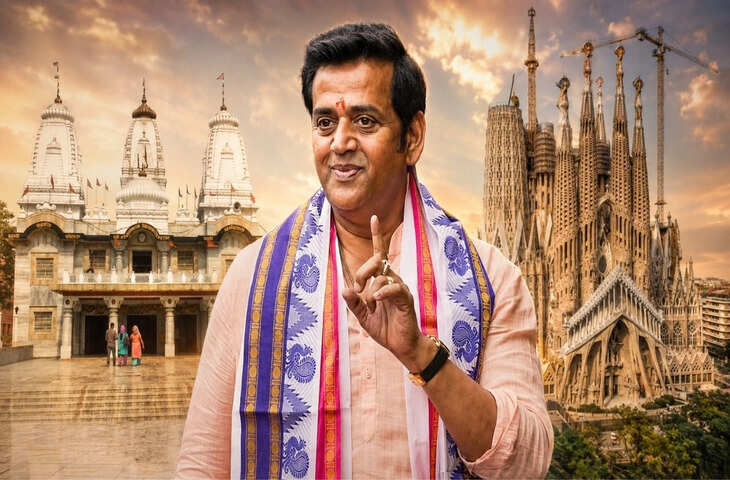 Spain का विकास देखने पहुंचे Ravi Kishan, VIDEO देख हंसी नहीं रुकेगी