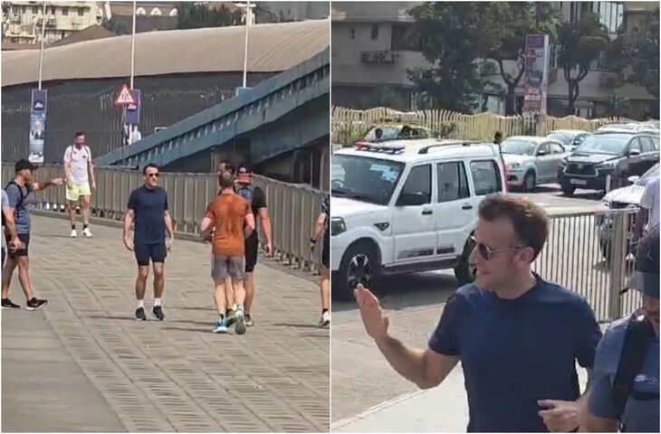 मुंबई में मैक्रों का अनोखा अंदाज: जॉगिंग करते हुए वायरल हुआ VIDEO, देखकर हैरान हुए लोग&nbsp;