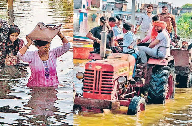 लखनऊ में गोमती की बाढ़ का कहर, पॉश कॉलोनियों तक पहुंचा पानी: घर छोड़कर सुरक्षित जगह गए परिवार, होटलों में लिया कमरा