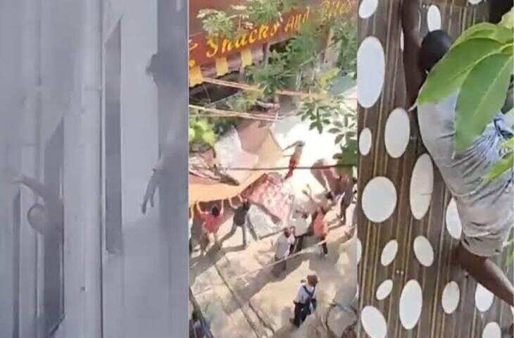 दिल्ली के रेस्टोरेंट में भीषण आग, खिड़की से कूदकर लोगों ने बचाई जान; पहली मंजिल से बच्चों को नीचे उतारा, VIDEO वायरल