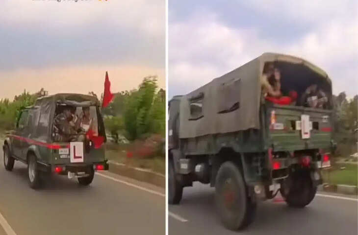 बाइक सवार ने जवानों को किया सैल्यूट, जवाब में मिली सलामी, दिल जीत रहा है यह भावुक पल