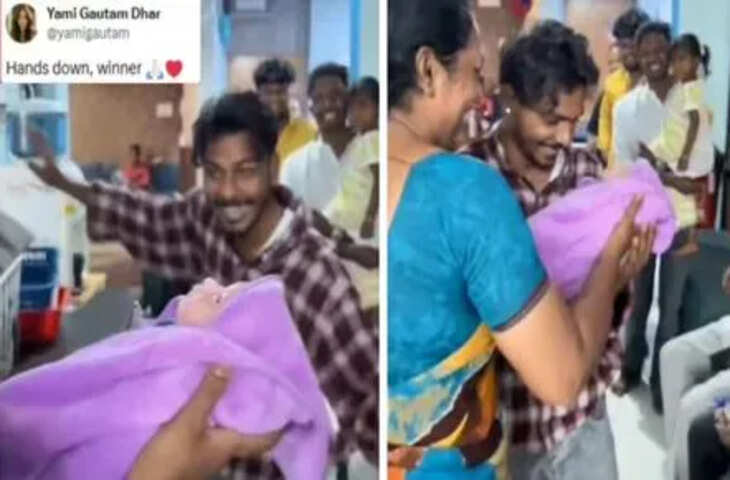 Viral Video: बेटी होते ही पिता ने किया &lsquo;धुरंधर&rsquo; के Fa9la गाने पर डांस, खुशी देख भावुक हुए यूजर्स​​​​​​​
