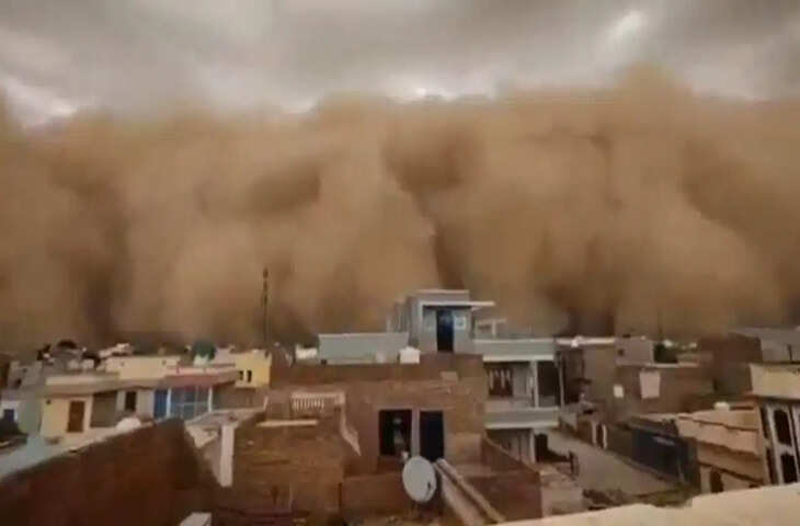 बीकानेर में दिखा रेत के तूफान का खौफनाक मंजर, धूल के विशाल गुबार ने ढक लिया आसमान