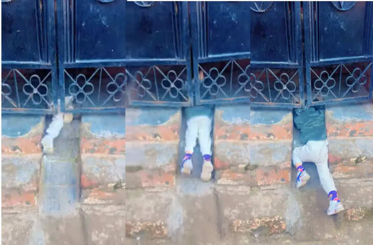 घर से बाहर निकलने के लिए बच्ची ने भिड़ाया ऐसा जुगाड़, देखकर सबका दिमाग घूम गया