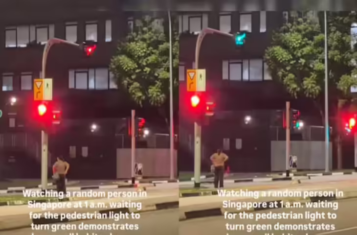 Singapore Viral Video: रात 1 बजे खाली सड़क पर भी नहीं तोड़ा ट्रैफिक नियम, शख्स के अनुशासन ने जीता लोगों का दिल