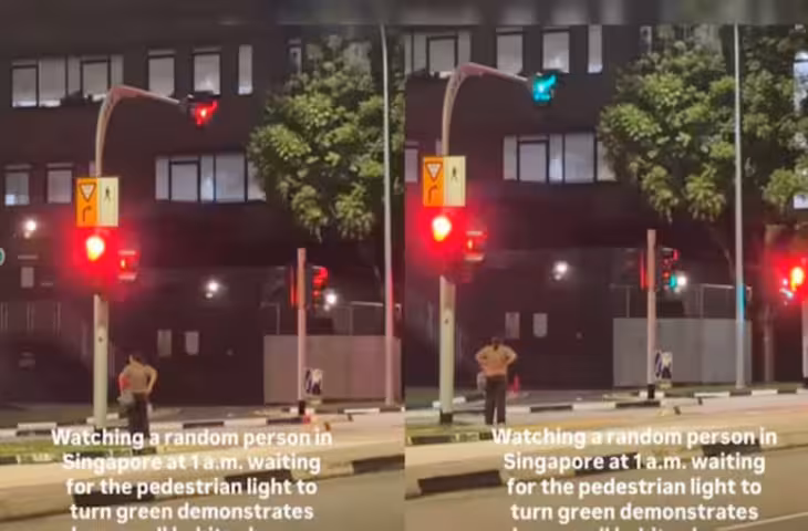 Singapore Viral Video: रात 1 बजे खाली सड़क पर भी नहीं तोड़ा ट्रैफिक नियम, शख्स के अनुशासन ने जीता लोगों का दिल