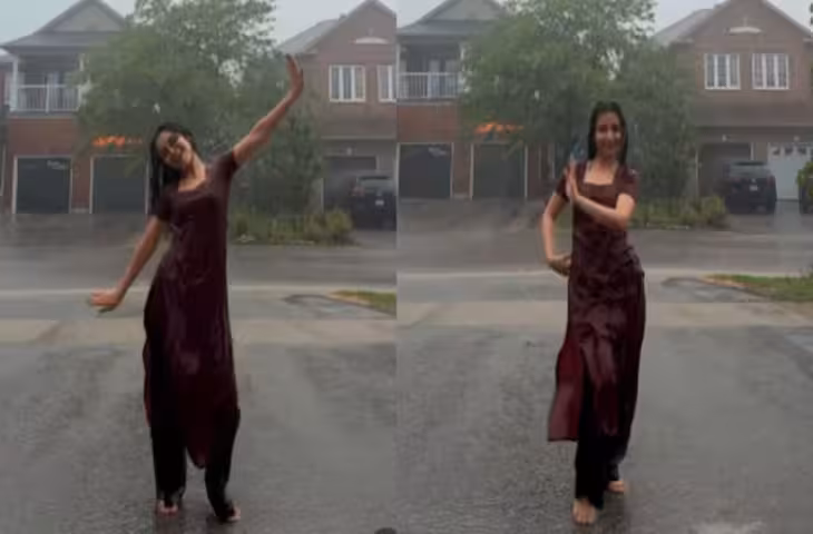 मूसलाधार बारिश में 'बरसो रे' गाने पर लड़की का शानदार डांस, एक्सप्रेशन देख लोग हुए दीवाने