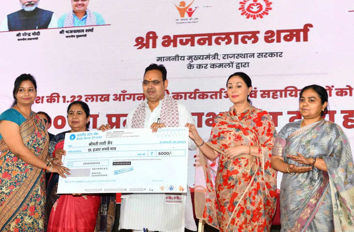 मुख्यमंत्री भजनलाल शर्मा का बड़ा फैसला: 1.22 लाख आंगनबाड़ी कार्यकर्ताओं के खातों में यूनिफॉर्म राशि ट्रांसफर