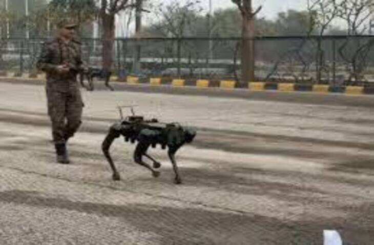 जयपुर में आर्मी डे परेड की प्रैक्टिस के दौरान दिखा सेना का स्पेशल रोबोटिक डॉग &lsquo;संजय&rsquo;, आज से पहले आपने देखा?, Video