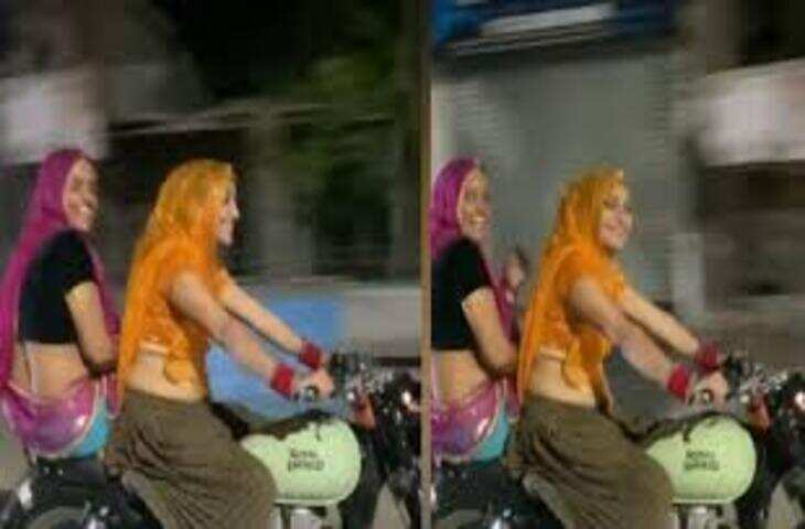 देसी भाभी का बाइक ड्रिफ्ट वीडियो वायरल, एक ही जगह पर गोल-गोल घुमाकर दिखाया कमाल