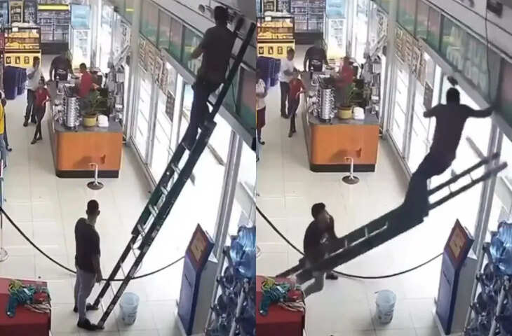 मदद करने आये शक्श ने कर दिया कांड, वायरल वीडियो देख हंस-हंसकर हो जाएंगे लोटपोट&nbsp;