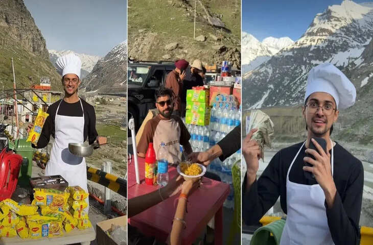 पहाड़ों में मैगी बेचकर युवक ने कमा लिए 21 हजार रूपए, वायरल वीडियो देख यूजर्स बोले - 'MBA छोड़ो, मैगी बेचो'