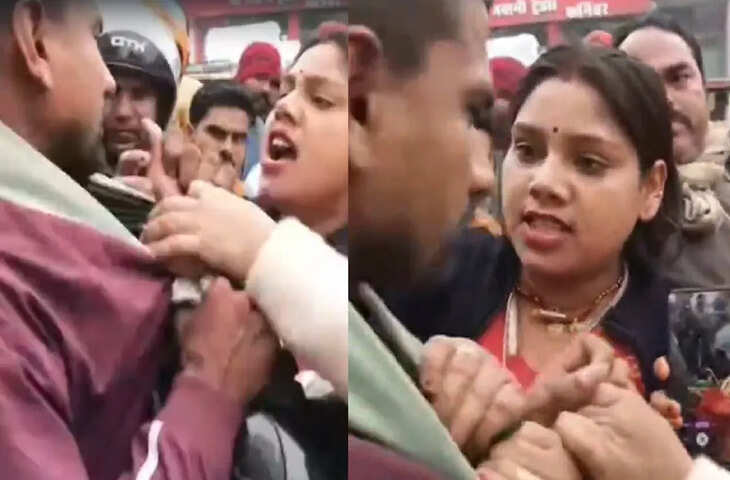 बेतिया में सड़क पर फाइनेंस कर्मचारी की महिला द्वारा पिटाई, वीडियो वायरल