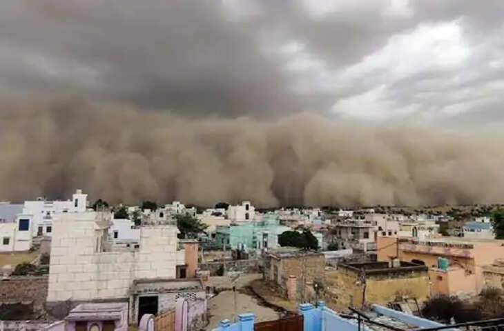 राजस्थान मौसम: चक्रवाती सिस्टम का असर कम हुआ, सीकर-बीकानेर में आंधी-बारिश, खेतों में फसल बिछी