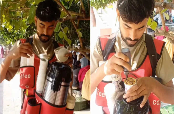 Viral Video: कमाई का ऐसा अनोखा जुगाड़ नहीं देखा होगा, शख्स ने अपने शरीर पर ही खोल लिया कॉफी कैफे, लोग बोले- वाह!​​​​​​​