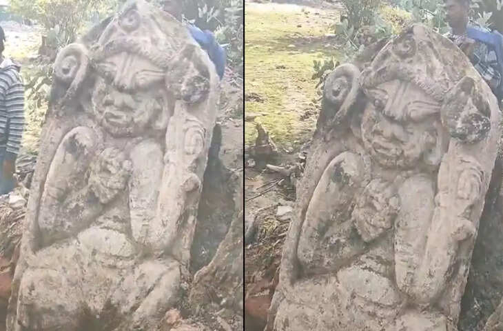 कोटा में पेड़ से प्रकट हुई हनुमान जी की प्रतिमा...श्रद्धालु बता रहे चमत्कार