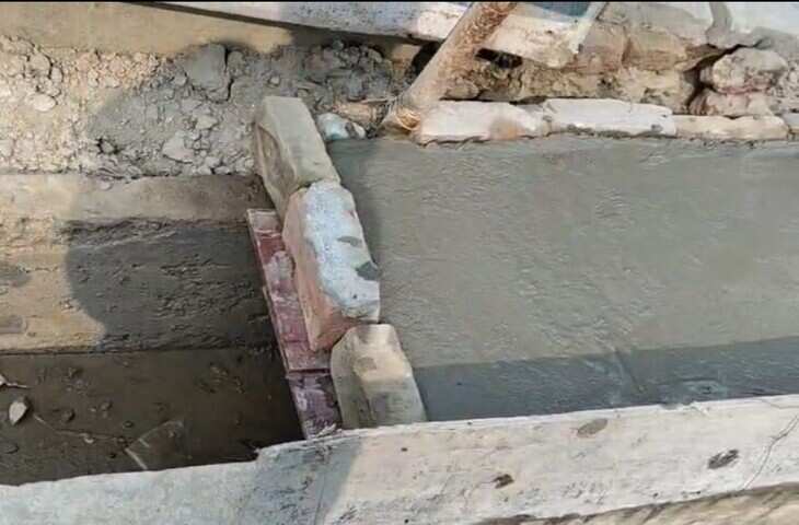 सरकारी निर्माण में कथित गड़बड़ी का VIDEO वायरल, उठे गंभीर सवाल