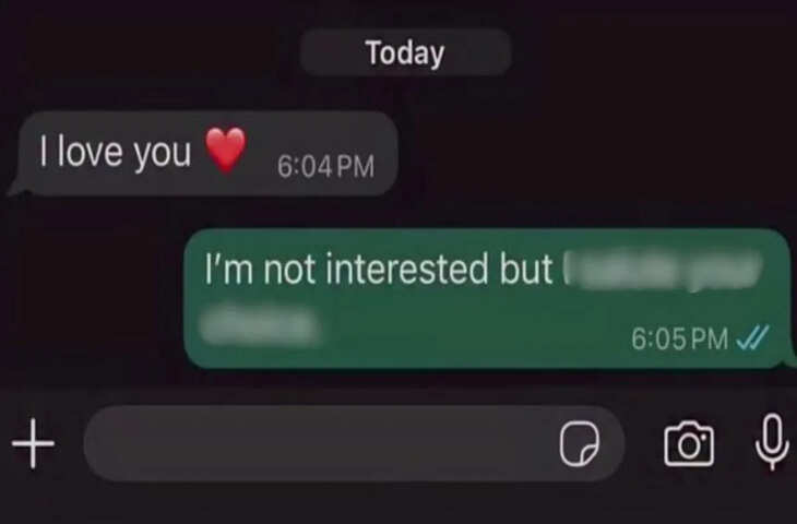 I Love You का आया मैसेज मगर ऐसे किया रिजेक्ट की स्क्रीनशॉट हो गया वायरल, आप भी देखिए