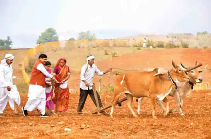 कुकरू दौरे में सादगी भरे अंदाज में नजर आए सीएम मोहन यादव, खेत में चलाया हल और चूमा मिट्टी