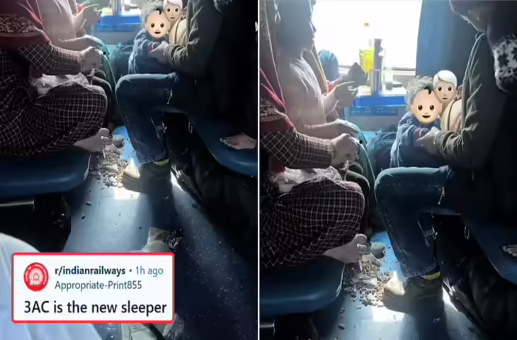 दिल्ली से मुंबई जाने के लिए 3AC में बैठा था बंदा, बच्चे के रोने और परिवार की हरकतों से तंग आकर सुनाई खरी-खोटी, हो गया हंगामा
