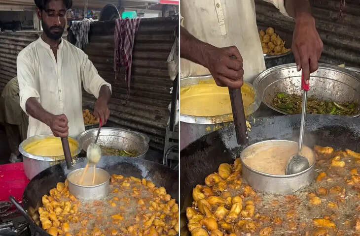 पाकिस्तानी वेंडर का गजब जुगाड़ वायरल! एक ही कड़ाही में चाय भी बनाई और पकौड़े भी तले, Video देख चौंके लोग