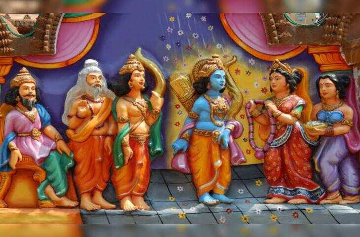 जनक महल पहुंची भगवान राम की बारात, सीता-राम का हुआ वरमाला; भरत-लक्ष्मण-शत्रुघ्न के साथ मंच पर विराजे जनक