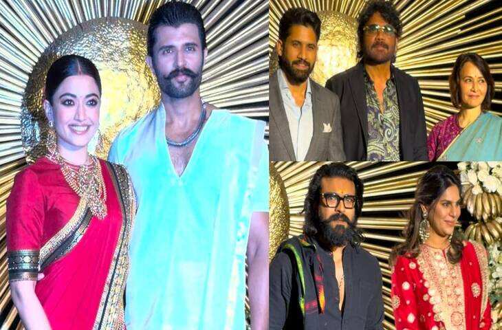 फिल्मी सितारों से सजी शाम: रश्मिका मंदाना और विजय देवरकोंडा के रिसेप्शन में बॉलीवुड का जमावड़ा, देखे सेलिब्रेशन की झलकियाँ&nbsp;