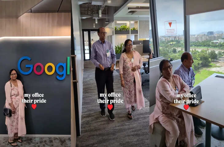 Google में काम करने वाले बेटे ने कराया पैरेंट्स को ऑफिस टूर, माता-पिता के चेहरे की खुशी देख लोग हुए भावुक