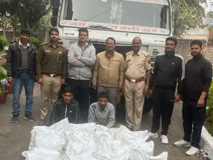 Kota 12 लाख की नशीली खेप पकड़ी: ट्रक में छिपाकर छत्तीसगढ़ से लाया था जोधपुर में सप्लाई, 115 किलो गांजा जब्त