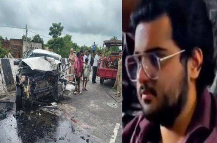 अतीक अहमद के बेटे आबान की हादसे में मौत का कथित वीडियो वायरल: डिवाइडर से टकराकर हवा में उछली कार, तेज रफ्तार का दावा