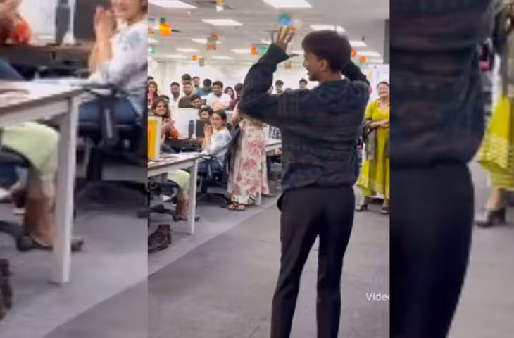 Sapna Choudhary के गाने Pal Pal पर लड़के ने किया धांसू डांस, देखते रह गया पूरा ऑफिस