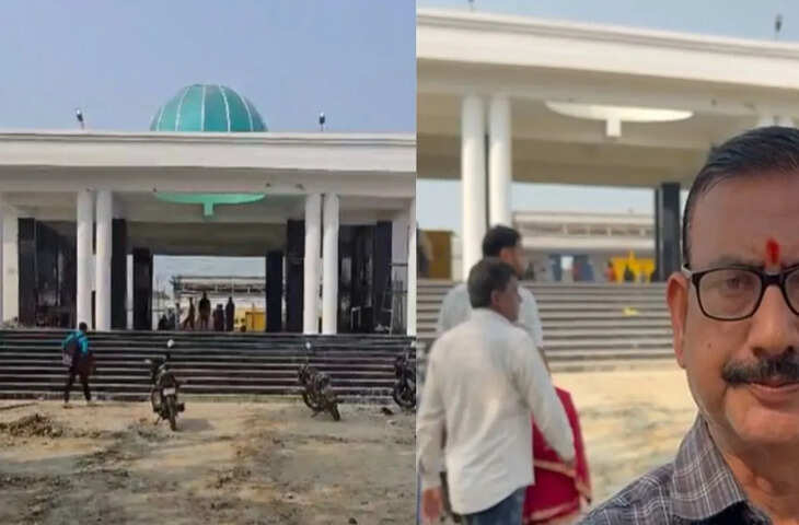 गोरखपुर के पिपराइच रेलवे स्टेशन पर हरे गुंबद को लेकर विवाद, रेलवे ने हटाया