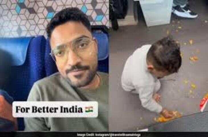 ट्रेन में पिता ने 2 साल के मासूम बेटे को सिखाया बड़ा सबक, सोशल मीडिया पर छाया वीडियो