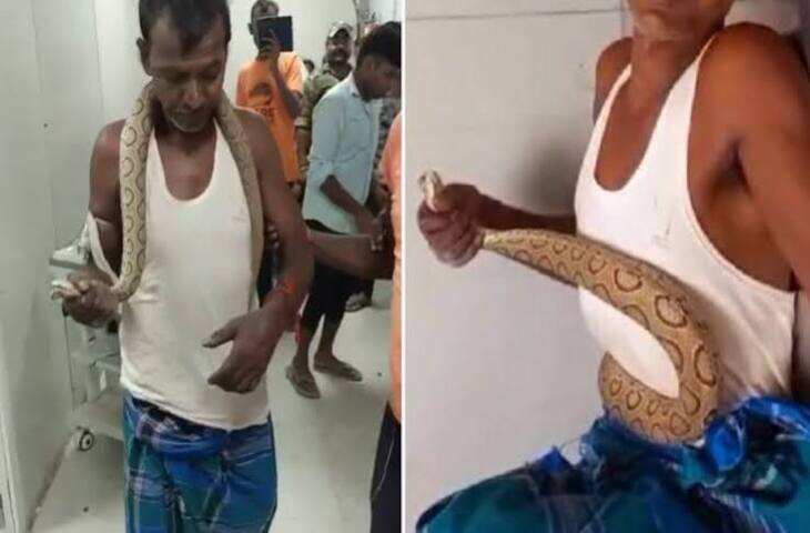 मौत के मुंह से सांप को खींच लाया युवक, VIDEO देखकर लोग रह गए हैरान