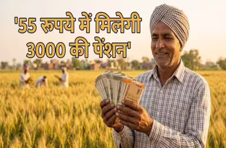किसानों के लिए बड़ी खुशखबरी! 55 रुपये के निवेश पर मिलेगी 3000 रुपये मासिक पेंशन, ऐसे करें ऑनलाइन अप्लाई