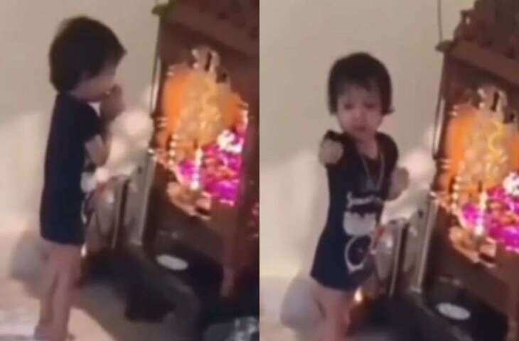 भगवन के मन्दिर के आगे प्रार्थना करती दिखी नन्ही बच्ची, वीडियो में जीता लाखों लोगों का दिल&nbsp;