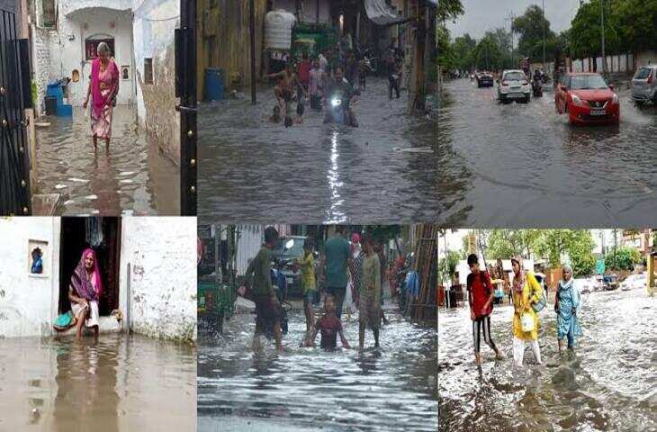 आगरा में बारिश से बिगड़े हालात, सड़कों पर 3 फीट तक पानी भरा; नगर निगम की तैयारियों पर उठे सवाल