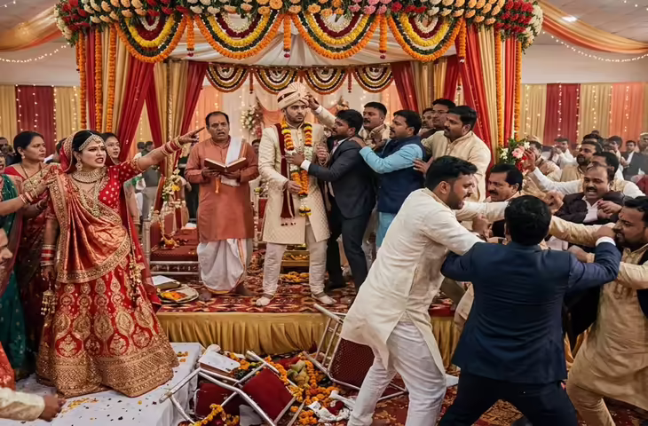 हरदोई में शादी बनी हाई-वोल्टेज ड्रामा: दूल्हे पर गंभीर आरोप, दुल्हन के इशारे पर पहुंची पुलिस, बारात में मचा हड़कंप