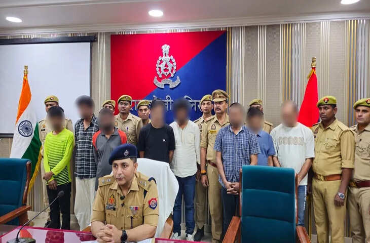 रायबरेली में अंतरराज्यीय वाहन चोर गिरोह का भंडाफोड़, 8 गिरफ्तार, 6 लग्जरी कारें बरामद