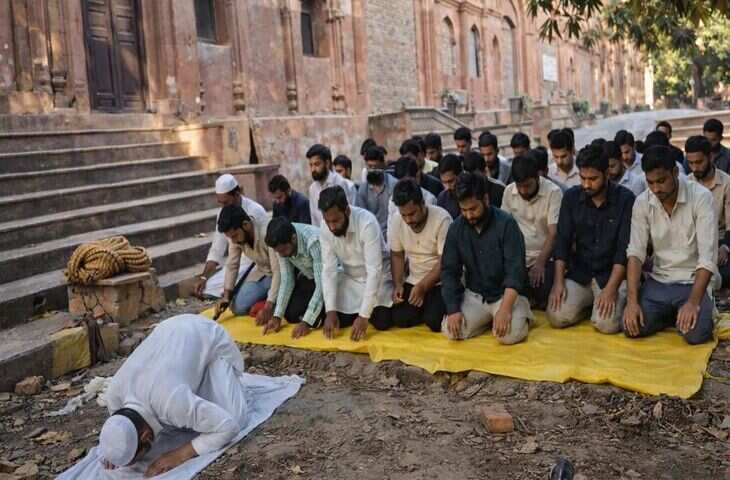 हिंदू-मुस्लिम एकता की मिसाल: लखनऊ यूनिवर्सिटी में हिंदू छात्रों ने पूरी कराई हिन्दू मुस्लिम छात्रों की नमाज, देखे वायरल वीडियो&nbsp;