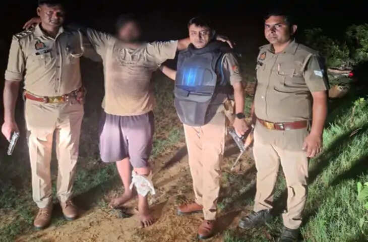 रामपुर में पुलिस मुठभेड़: गोकशी मामले का वांछित आरोपी गिरफ्तार, जवाबी फायरिंग में पैर में लगी गोली